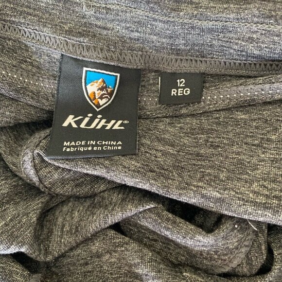 Kuhl Pants Womens 12 Pull On Stretch Straight Leg Gray Black Pockets - Picture 10 of 13